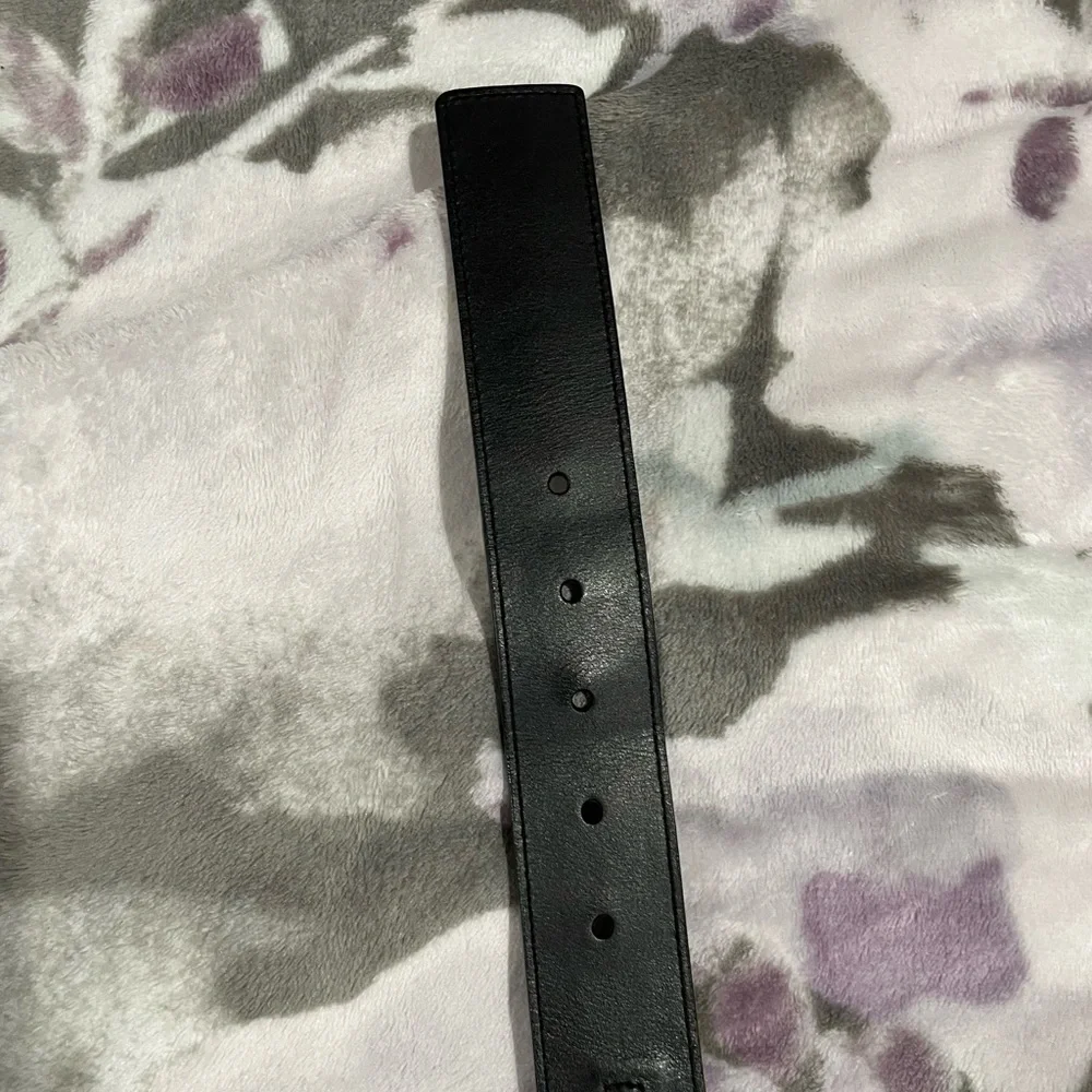 Michael Kors Black Leather Studded Belt with Gold Hardware